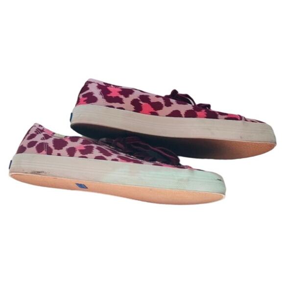 Kate Spade x Keds Pink Leopard Print Sneakers Size 9.5 - Picture 4 of 8